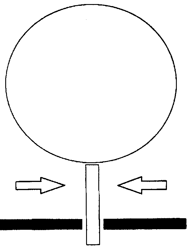  Ryc. 1. Teoria "przenoszenia ciśnienia" (PTH, Pressure Transmission Hypothesis) w prawidłowym mechanizmie trzymania moc